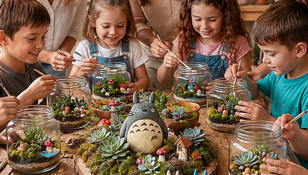 Lavoretti creativi per bambini a Roma - Terrarium Kawaii